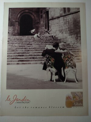 Max Factor le Jardin Vintage 1990s Print Ad Let Romance Bloom 