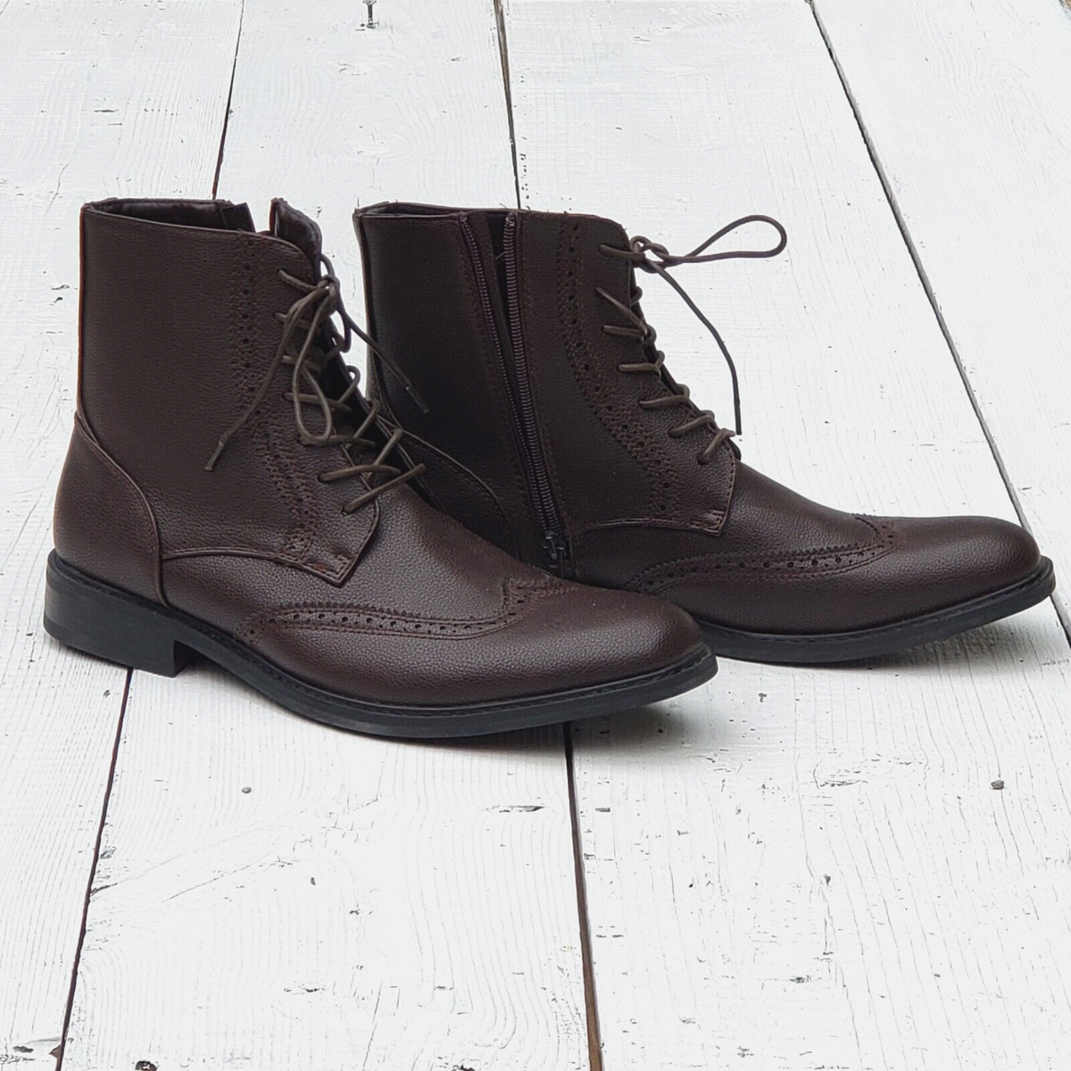 Unlisted Mens Brown Buzzer Wingtip Boots Embossed Leather US 10 EU 43 117.jpg?crop=center&height=  main image 4