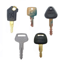 Heavy Equipment Key Set - 5 Keys CAT John Deere Volvo Komatsu Hitachi