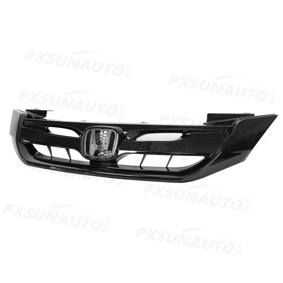 Fit 2013 2014 2015 Honda Accord Gloss Black JDM Mod Style Front Bumper Grille - Image 4 of 4