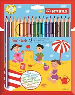 STABILO Trio thick Dreikant-Buntstift 18 Farben Kinder Schulbedarf 18er Pack