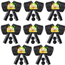 8x Sets - Premium 18 Gauge 25 Feet Speaker Cable Cords, XLR to XLR Mic Cables