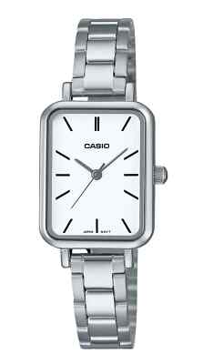 Casio Analog Stainless Steel White Dial Quartz LTP-V009D-7E WR Ladies Watch