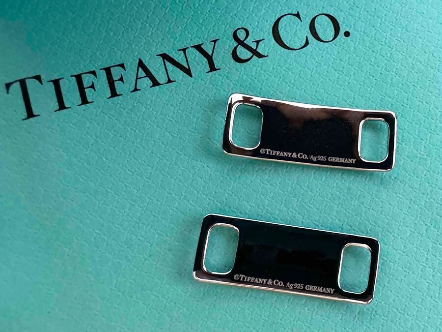 NIKE X TIFFANY Air Force 1 DUBRAE n Sterling Silver Set of 2 LIM