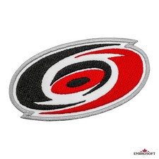 Carolina Hurricanes Patch, Hockey Team Emblem, Embroidered Sports, 3.6 x 2.2"