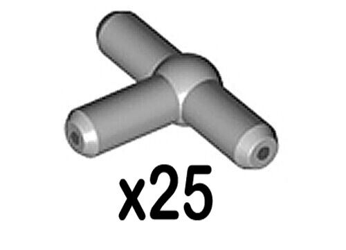 25 Lego Pneumatic "T" Fittings (technic,tubing,hose,air,connector,bar,pump,pin) - Picture 1 of 2