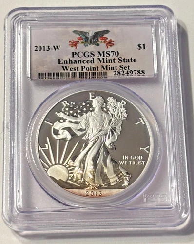 2013-W American SILVER Eagle Enhanced Mint State PCGS MS70  $1 Coin