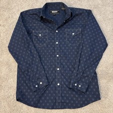 Rock  Roll Denim '46 Western Shirt Pearl Snap Casual Mens XL