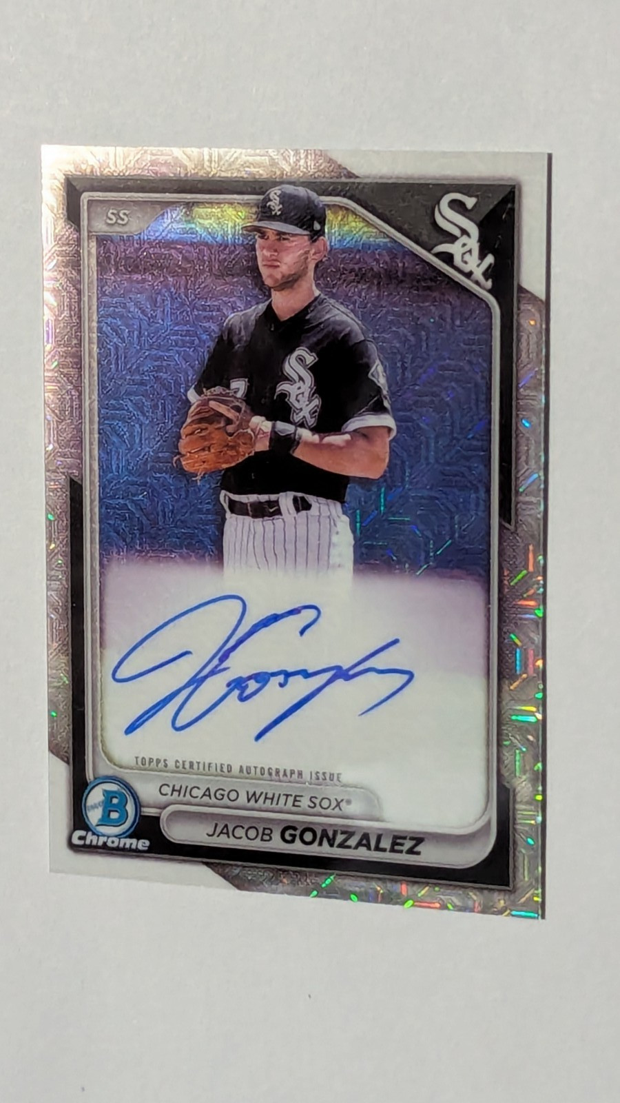 2024 Bowman Chrome Prospect Mega Box Autograph Jacob Gonzalez #BMA-JGO White sox