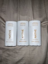 3x Native Deodorant Solid-Vanilla  Sandalwood 2.65oz NEW-Aluminum free