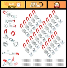 20 Pack Heavy Duty Toggle Clamps, Adjustable Pull Latch, 150Kg Capacity, 80 Scre