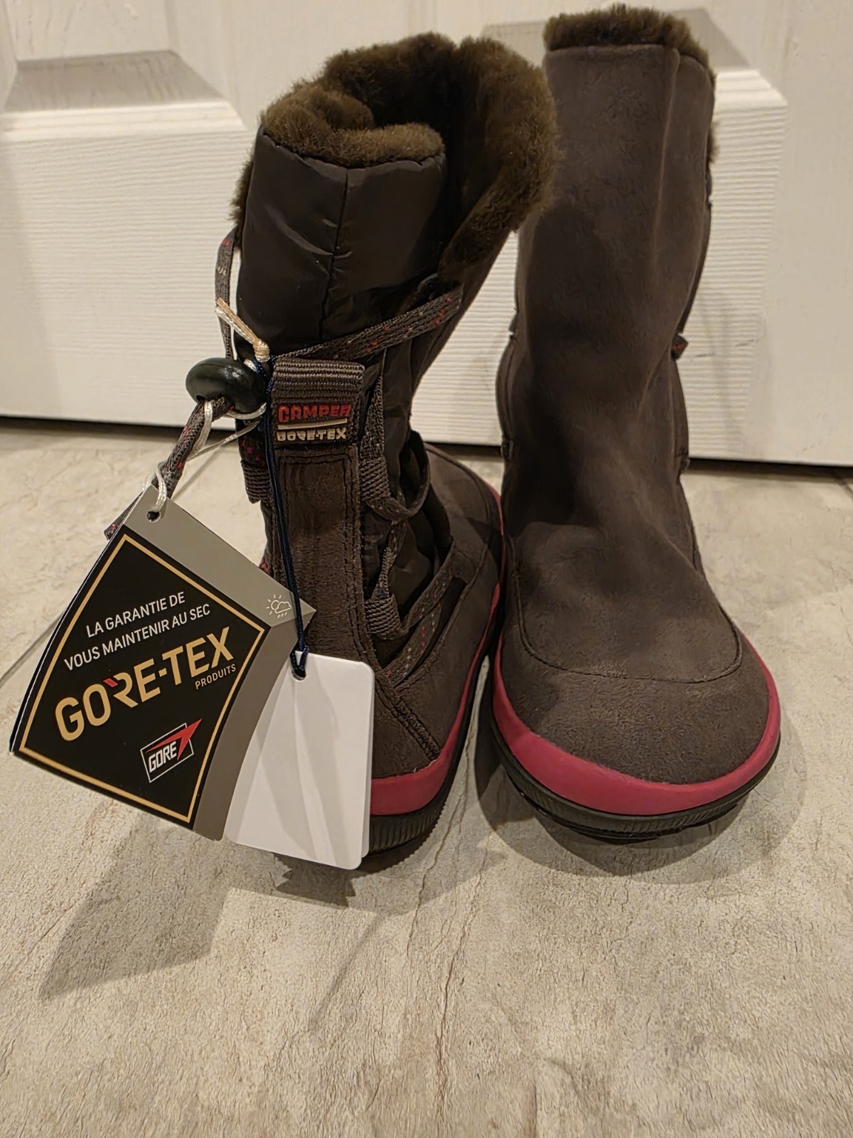 NWT: Camper Women's Peu Pista GM Mid Calf Boot, Dark Gray Brown, GORE-TEX, 37 EU image 2