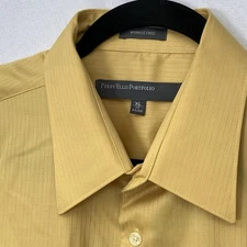 Perry Ellis Portfolio Men's Button Up Long Sleeve Wrinkle Free Size 17neck 34/35