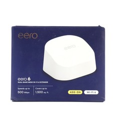 Eero 6 Mesh Wi-Fi 6 Extender Dual-Band AX1800 Add-On Only White OPEN BOX