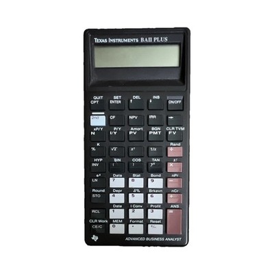 Texas Instruments BAII Plus Financial Handheld Calculator, LCD, Auto Power Down