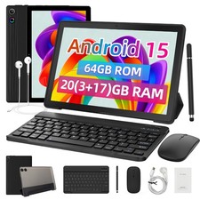 Tablet 10.1 inch Android 15 Tablet 20 64GB ROM Octa Core 1280 800 IPS WIFI HD