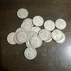 Lot of (21) Canadian Quarters. Canada 25 cents. 80% silver.