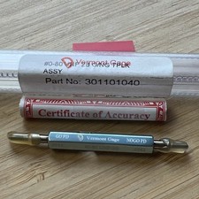 New Vermont Gage 0-80 UNF- GO NOGO Thread Plug Gage - Gauge. CERTIFIED