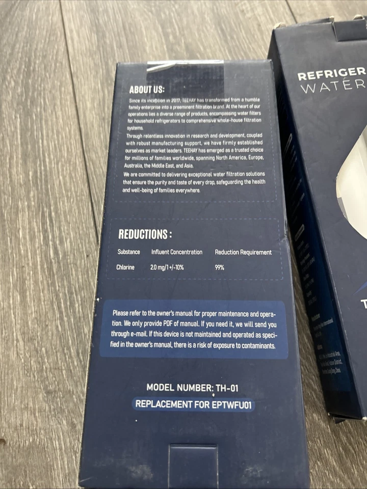 2x 2 Pack Teehay Refrigerator Water Filter. Model Number:TH-01 - Image 3 of 4