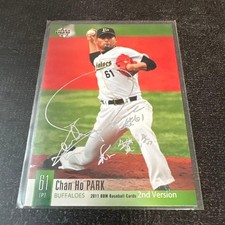 Park Chan-ho 2011 BBM Baseball Card holographic foil signature