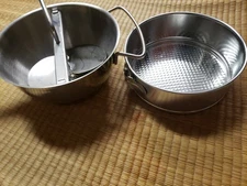 Vegetable Food Mill Stainless Steel never used With Pan