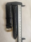 LONGINES WATCH BAND - 20MM - BLACK LEATHER With Gold plated Buckle — photo 2