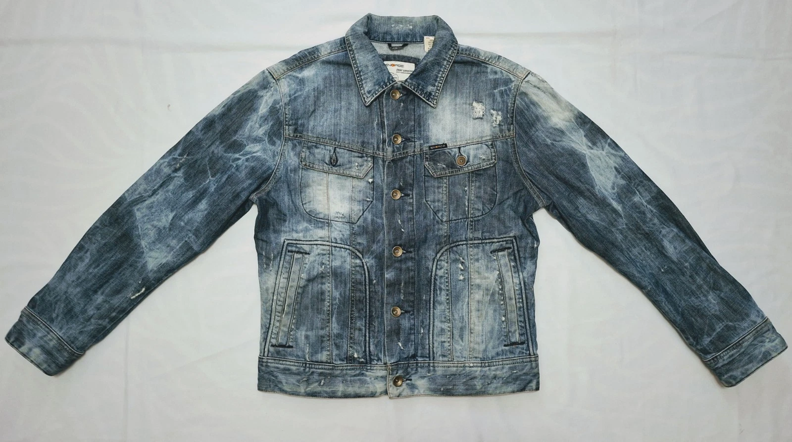 Bon Jovi, Energie Patched Battle Denim Mens Jacket Size M - product detail image 5