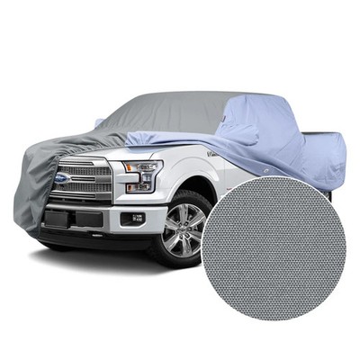 Covercraft WeatherShield HP Two-Tone Gray Custom Car Cover w Light Blue Sides