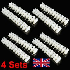 4X 6A 12 Way Block Plug In Terminal Strips Connector Blocks Male & Female 6amp