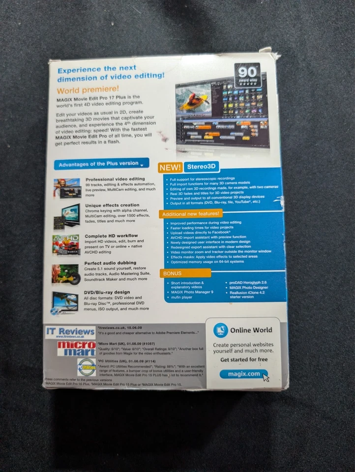 Magix 2010 Movie Edit Pro 17 Plus HD Video Editing SW NEW IN SEALED BOX - Image 4 of 4