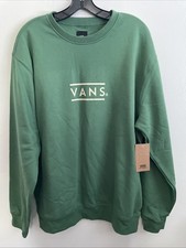 New VANS Street Style Skater Retro Long Sleeve Pullover Sweatshirt Mens Size L