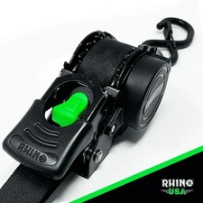 Rhino USA 1in x 10ft Black Retractable Ratche...