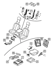 Genuine Mopar Storage Compartment Panel Rear 68057617AA