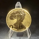 2018 American Silver Eagle 1oz .999 Fine Silver 24k Gold Overtone Beautiful Coin