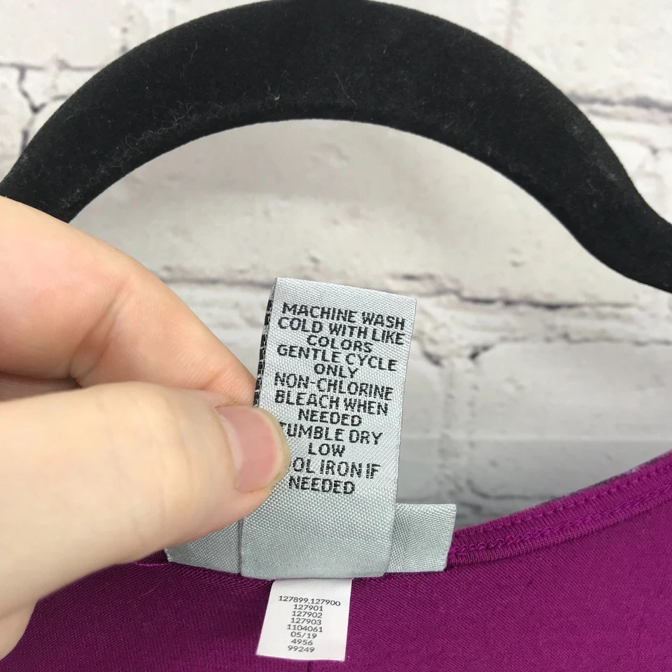 Top Catherines para mujer 3X púrpura floral dobladillo con bandas forrado elástico informal Foto 3 de 4