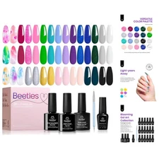 Beetles 19-Color Gel Nail Polish Set with Blooming Gel - Toxin-Free Artistry
