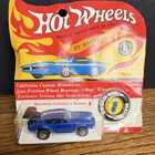 Hot Wheels Redlines Red Baron Blue Diecast Car 1:64 w/ Collector Button 1969