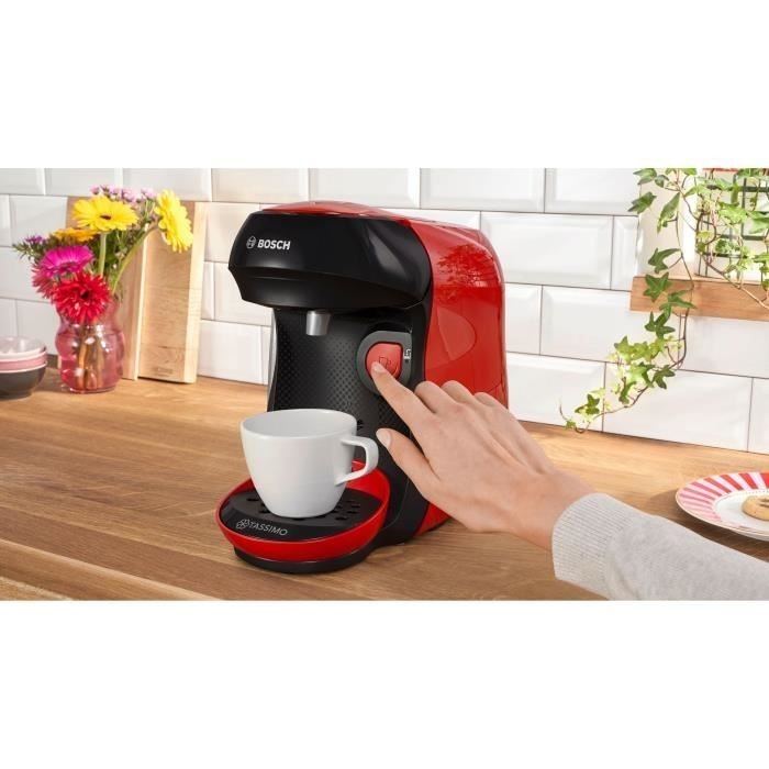 Machine à café Bosch Tassimo Happy rouge de 0,7L et 1400W pour dosettes - 2