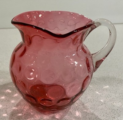 Ruby Polka Dot Pitcher Victorian Era George Duncan & Sons GDS