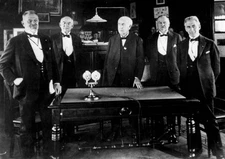 Inventor Thomas Alva Edison making his radio debut OLD PHOTO