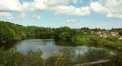 Photo 12x8 Blue Waters Pond Coldeast The lake fills a former lignite mine  c2020