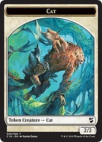 Cat // Soldier Double-sided Token [Commander 2018 Tokens] Magic MTG | eBay