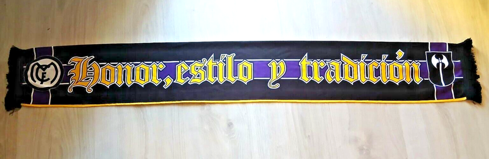 Écharpe Vintage Ultras Sur Real Madrid - "Siempre Fieles" - Bufanda De Foot (Excellent état)