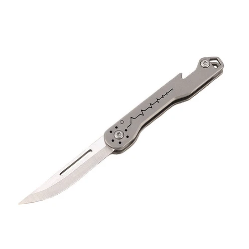 Titanium Pocket Folding Blade Knife Portable Opener Outdoor EDC Keychain Tool - Picture 11 of 11