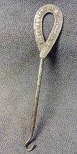 1900s Wigmore Kenefick Middletown Connecticut Metal Button Hook Ad Antique 5"
