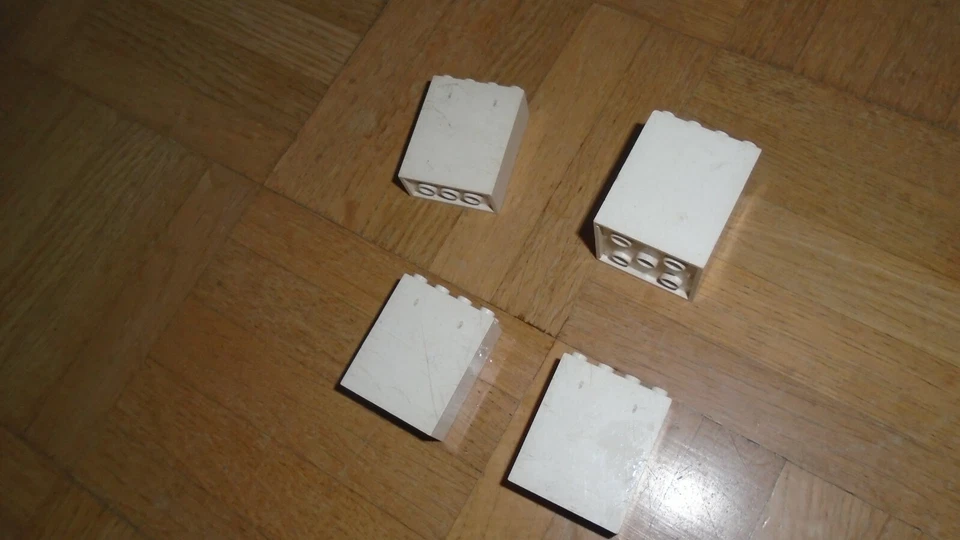 JOUET ancien brick LEGO SYSTEM VINTAGE 4 caisses meuble no espace train - Photo 2/2