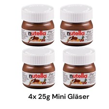 (4,72 EUR/kg) Ferrero Nutella Mini Glas 4x 25g