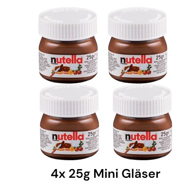 (4,72 EUR/kg) Ferrero Nutella Mini Glas 4x 25g