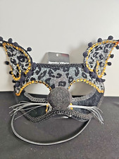 Spooky Village 7" Cat Mask with Elastic Band for Halloween - New with Tag