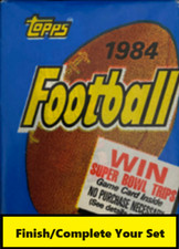 1984 Topps Football Finishcomplete Your Set 1-200